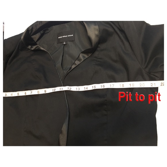 SOLD❌Who What Wear Open Front Tuxedo Blazer Black - Picture 12 of 16